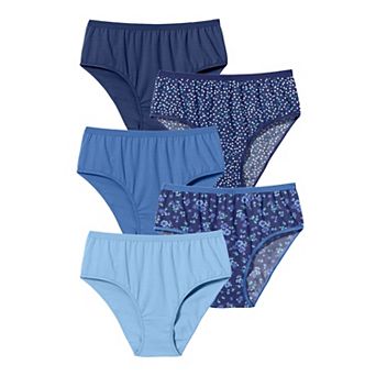 Comfort Choice Plus Size Hi-Cut Cotton Brief 5-Pack