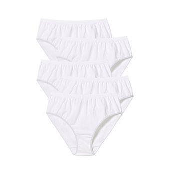 Comfort Choice Plus Size Hi-Cut Cotton Brief 5-Pack