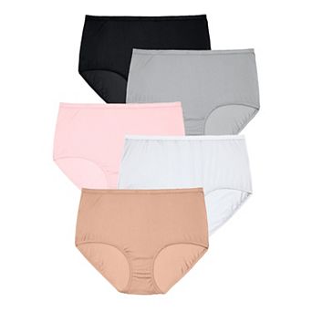 Comfort Choice Plus Size Cotton Brief 5-Pack