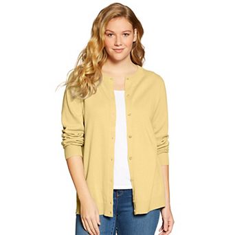 Woman Within Plus Size Perfect Long-Sleeve Cardigan