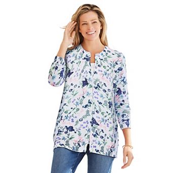 Woman Within Plus Size Perfect Long-Sleeve Cardigan Sweater