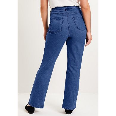 June + Vie Women's Plus Size June Fit Bootcut Jeans