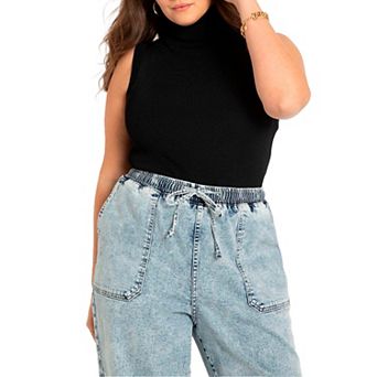 Eloquii Women's Plus Size Turtleneck Layering Sweater