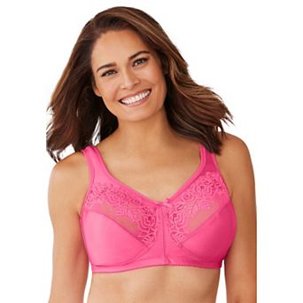 Comfort Choice Women's Plus Size Lace Minimizer Bra