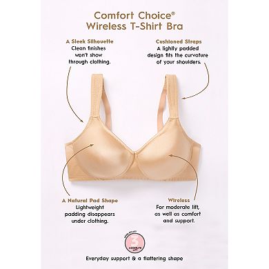 Comfort Choice Women's Plus Size Microfiber Wireless Lightly Padded T-shirt