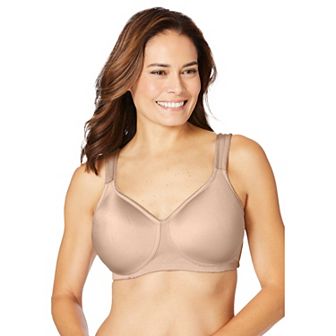 Comfort Choice Women's Plus Size Microfiber Wireless Lightly Padded T-shirt