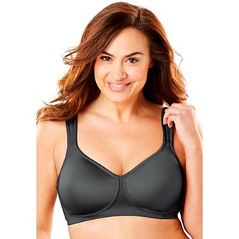 Comfort Choice Women's Plus Size Microfiber Wireless Lightly Padded T-shirt