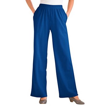 Woman Within Plus Size Tall 7-Day Knit Wide-Leg Pull-On Pants