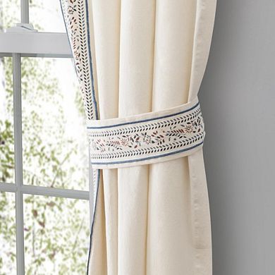Richmark Tailored Rod Pocket Design Curtain Panel Pair For Windows With Ties