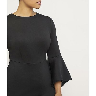 slim fit dress slacks ASHLEYlauren 11025 Off Shoulder Fit and Flare Gown main image 1