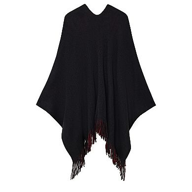 Women's Karla Hanson Reversible Knit Poncho Shawl
