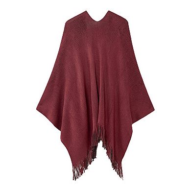 Women's Karla Hanson Reversible Knit Poncho Shawl