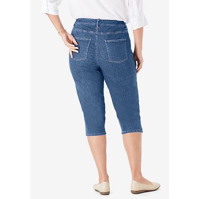 Woman Within Plus Size Capri Stretch Denim Jean