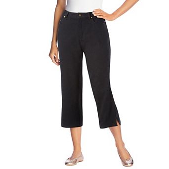 Woman Within Plus Size Stretch Denim Five-Pocket Capri Jeans