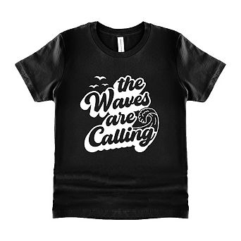 The Waves Are Calling Toddler Short Sleeve Graphic Tee