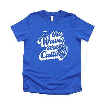 The Waves Are Calling Toddler Short Sleeve Graphic Tee