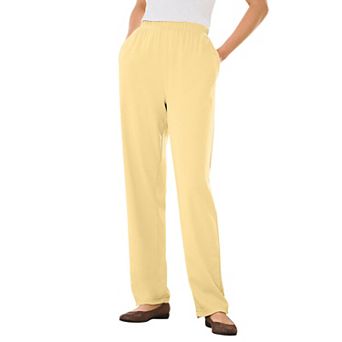 Woman Within Plus Size Petite 7-Day Knit Straight-Leg Pull-On Pants