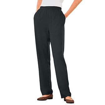 Woman Within Plus Size Petite 7-Day Knit Straight-Leg Pull-On Pants