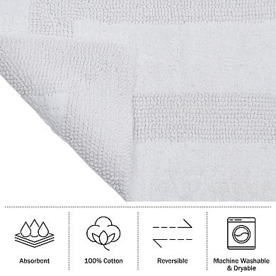 Lavish Home 3-Piece Plush Cotton Bath Rug Set