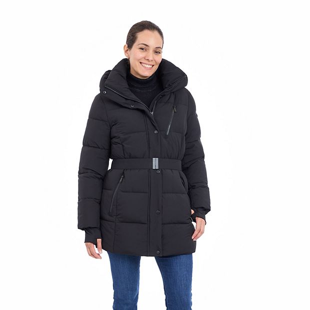 Bcbgeneration Women s Belted Snap Front Puffer Coat