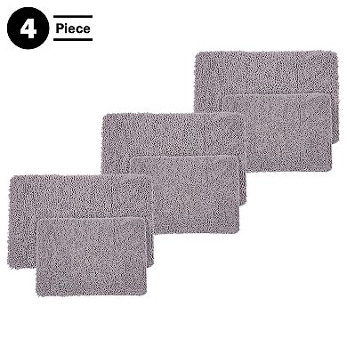 Lavish Home 6-Piece Chenille Bath Mat Set