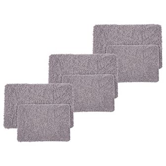 Lavish Home 6 pc Chenille Bath Mat Set