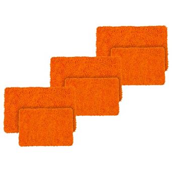 Lavish Home 6 pc Chenille Bath Mat Set