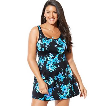 Swimsuits for All Women's Chlorine Resistant Tank Swimdress