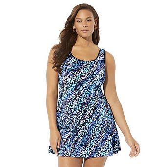 Swimsuits for All Women's Chlorine Resistant Tank Swimdress