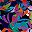 Navy Abstract Floral