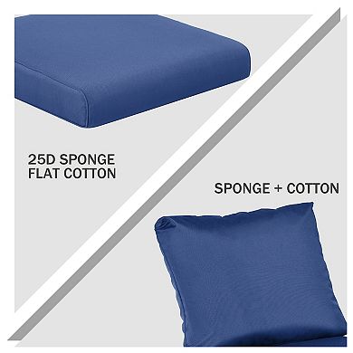 Aoodor Outdoor Chair Cushions Set, 24"x24", Water Resistant Outdoor Deep Seat Cushions