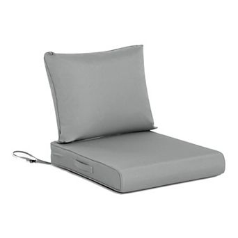 Aoodor Outdoor Chair Cushions Set, 24"x24", Water Resistant Outdoor Deep Seat Cushions