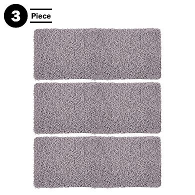 Lavish Home 3-Piece Chenille Bathroom Rugs Set