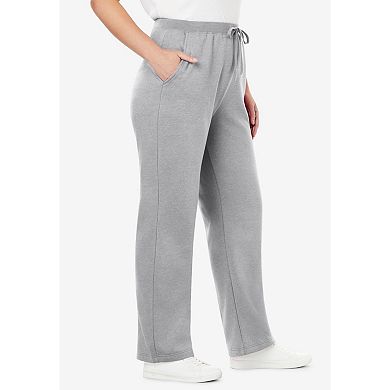 Woman Within Plus Size Better-Fleece Pull-On Drawstring Sweatpants