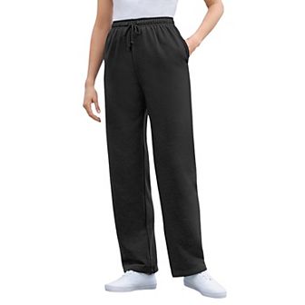 Woman Within Plus Size Better-Fleece Pull-On Drawstring Sweatpants
