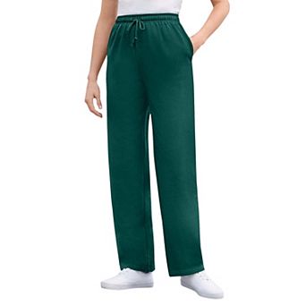 Woman Within Plus Size Petite Better-Fleece Pull-On Drawstring Sweatpants