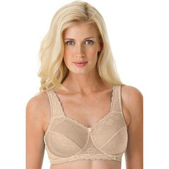 Comfort Choice Women's Plus Size Side Wire Lace Bra