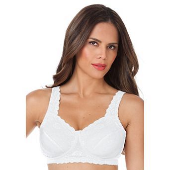 Comfort Choice Women's Plus Size Side Wire Lace Bra