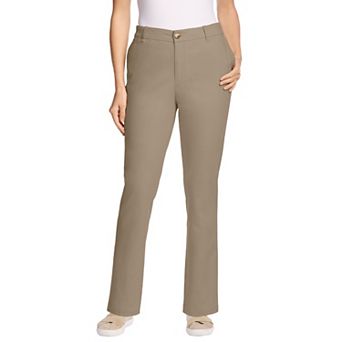 Woman Within Plus Size Adjustable Waist Straight-Leg Chino