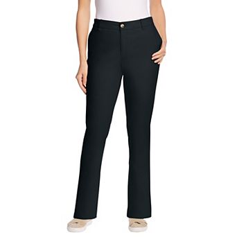 Woman Within Plus Size Adjustable Waist Straight-Leg Chino