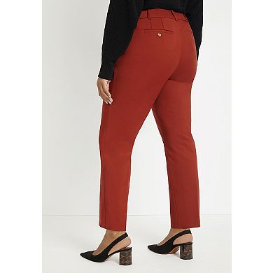 ELOQUII Women's Plus Size Tall Kady Fit Double-Weave Pant