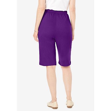 Woman Within Plus Size 7-Day Knit Bermuda Shorts