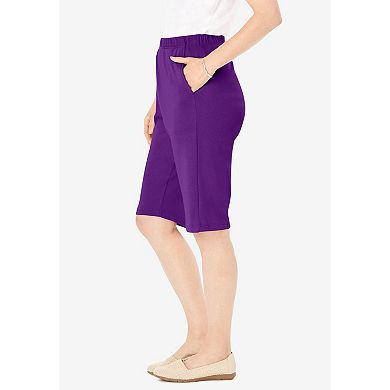 Woman Within Plus Size 7-Day Knit Bermuda Shorts