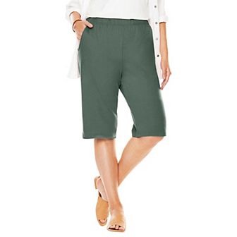 Woman Within Plus Size 7-Day Knit Bermuda Shorts