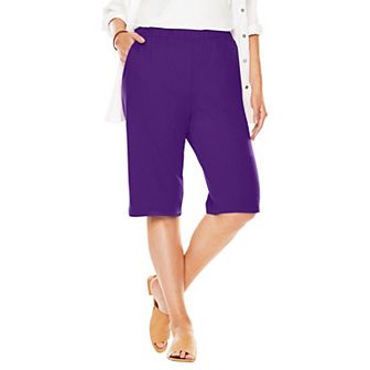Woman Within Plus Size 7-Day Knit Bermuda Shorts