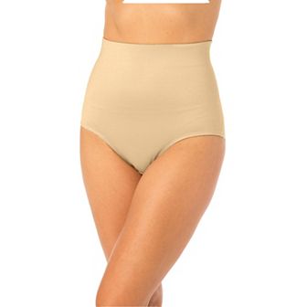 Secret Solutions Women's Plus Size Power Shaper Firm Control High Waist Shaping Brief