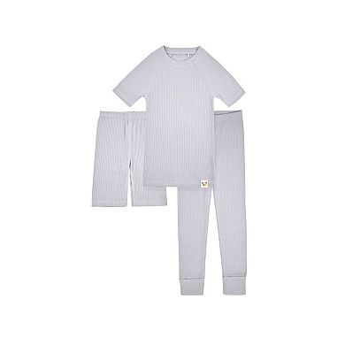 Sleep On It 100% Organic Cotton Rib Knit Snug-fit 4 & 6-piece Pajama Sets For Boys - Little Kids