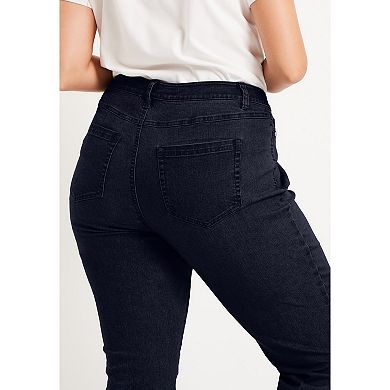 June & Vie Women's Plus Size Curvie Fit Bootcut Jeans