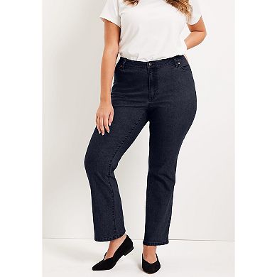 June & Vie Women's Plus Size Curvie Fit Bootcut Jeans