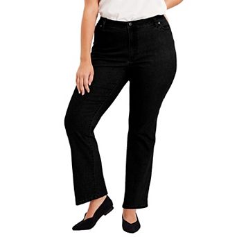 June + Vie Women's Plus Size Curvie Fit Bootcut Jeans